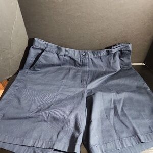 L.L. Bean Original Fit Shorts 18W REG Dark Blue Chino Classic‎